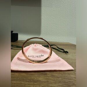 New Kate Spade Rose Gold Bracelet: Spot The Spade Studded Hinged Bangle